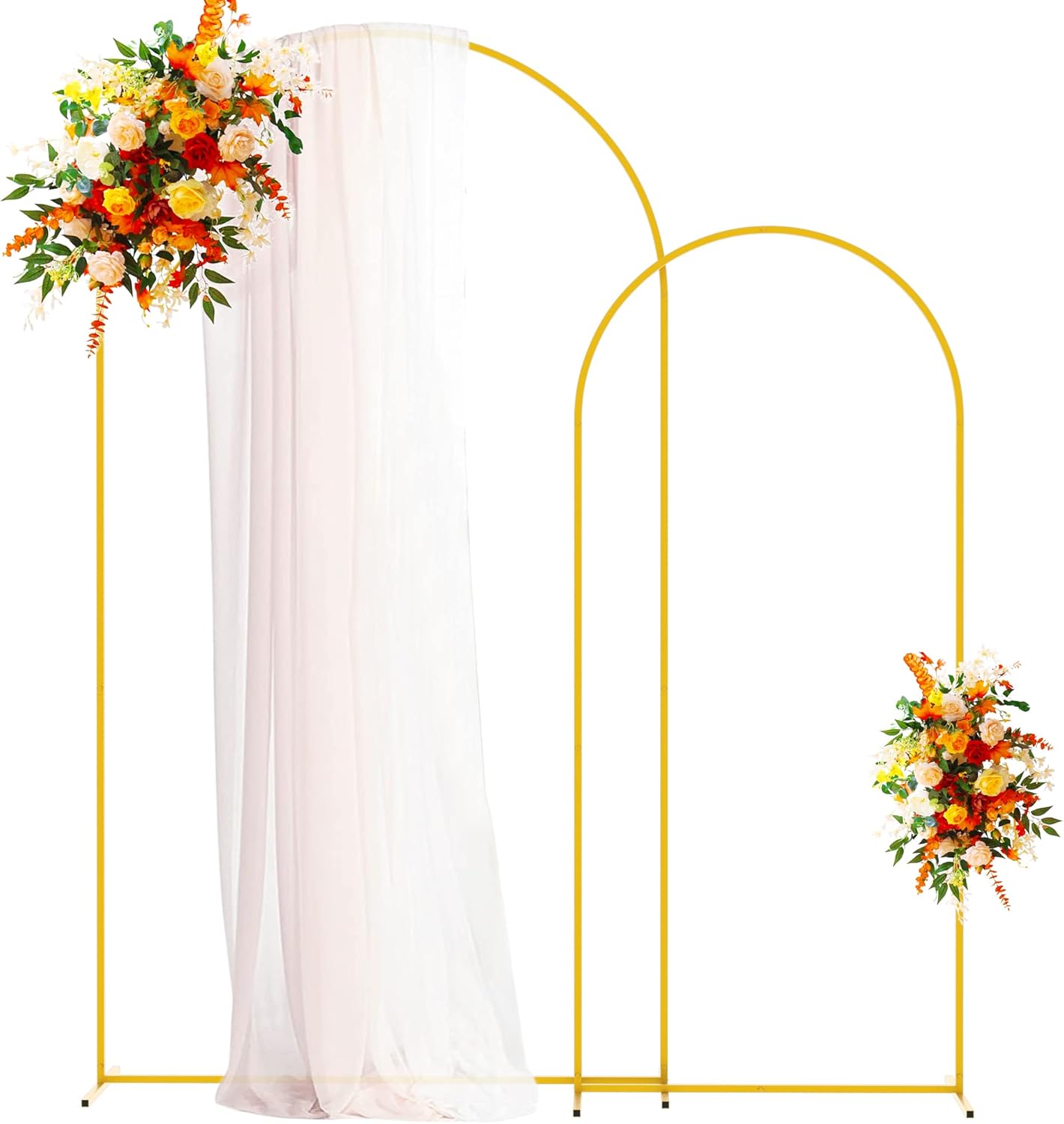 Putros Metal Arch Backdrop Stand Set for Weddings and Events