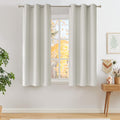 NICETOWN Short Faux Linen Blackout Curtains 63in - Light Blocking