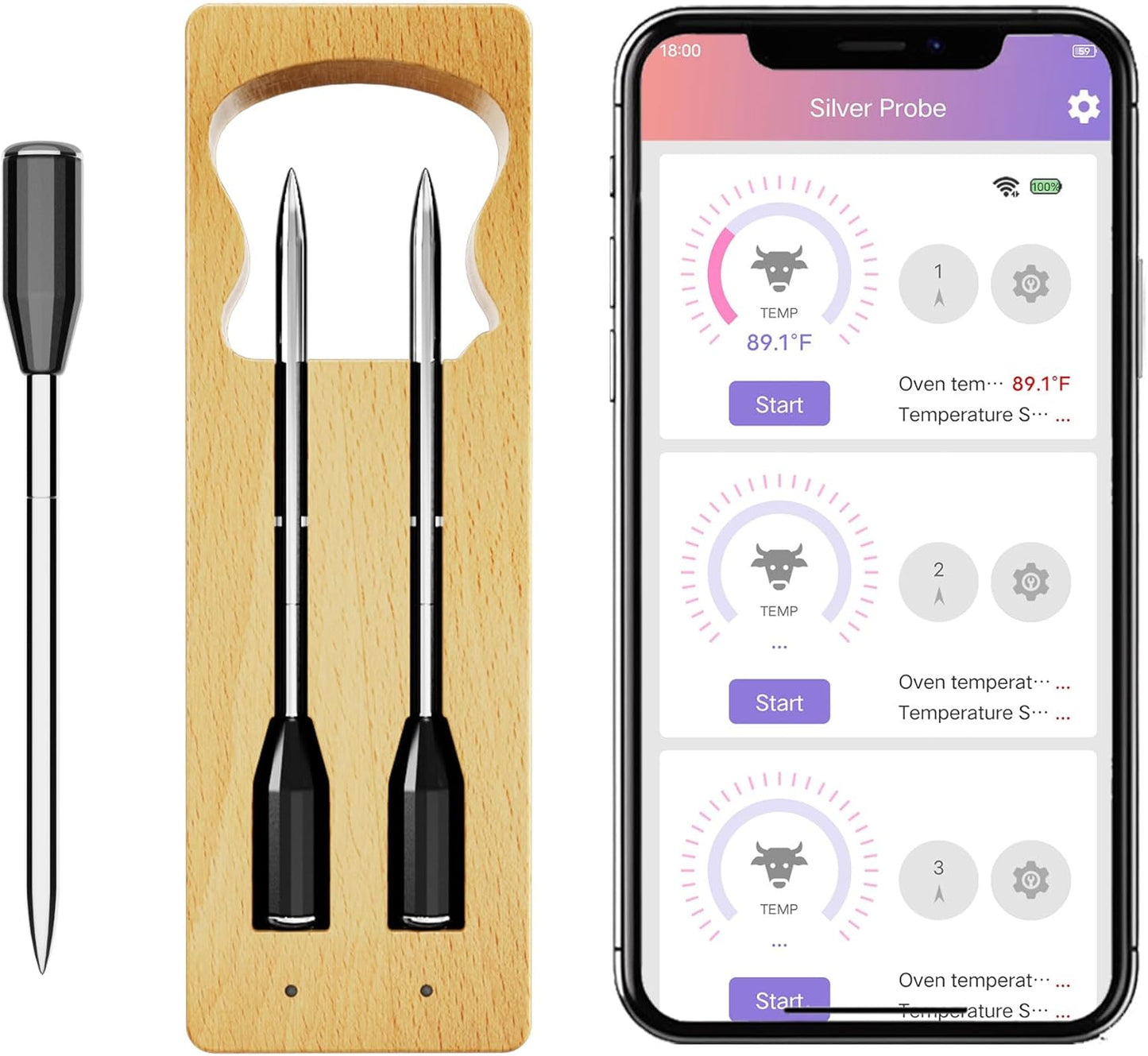 Remote BBQ Thermometer for Perfect Cooks