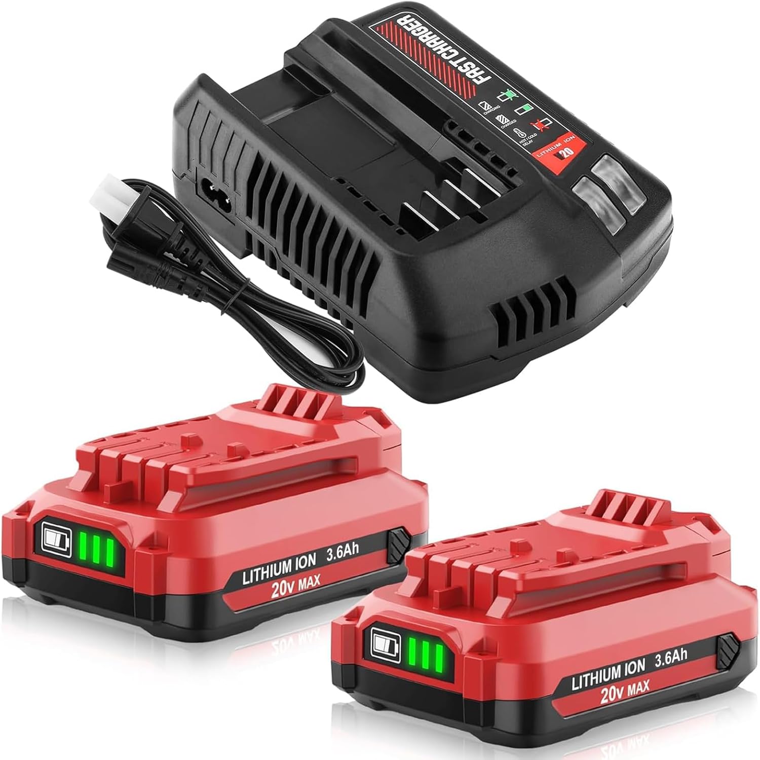 2Pack 20V 3600mAh Replacement Battery for Craftsman Tools