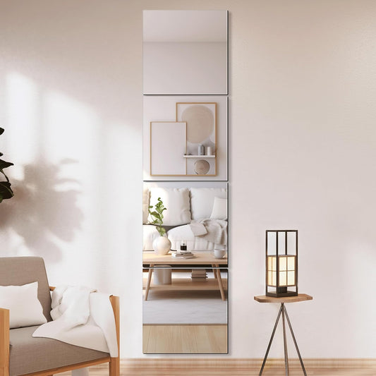 Delma Frameless Mirror Tiles for Home Gym and Living Room Decor