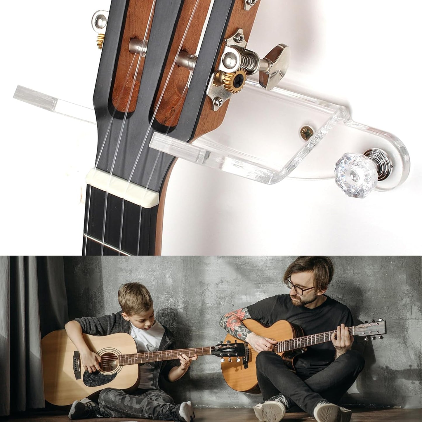 WANLIAN Acrylic Guitar Wall Mount - Display and Store Stylishly