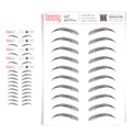 5 Pack Temporary Eyebrow Tattoos for Women and Men - Natural Strokes