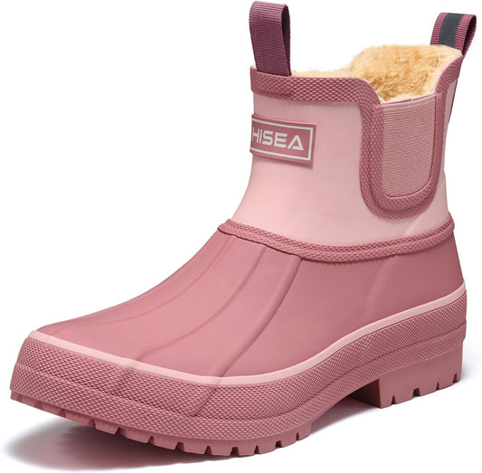 HISEA Women's Waterproof Duck Chelsea Boots for Winter Comfort