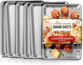 Eatex Aluminum Quarter Sheet Pan Set - 6 Pack, Durable Baking Pans