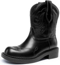 Cowboy Cowgirl Boots for Women Mid Calf Round Toe (Style H9S3)
