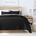 Quilt Set Queen Size Black Cloud Pattern - Lightweight All-Season