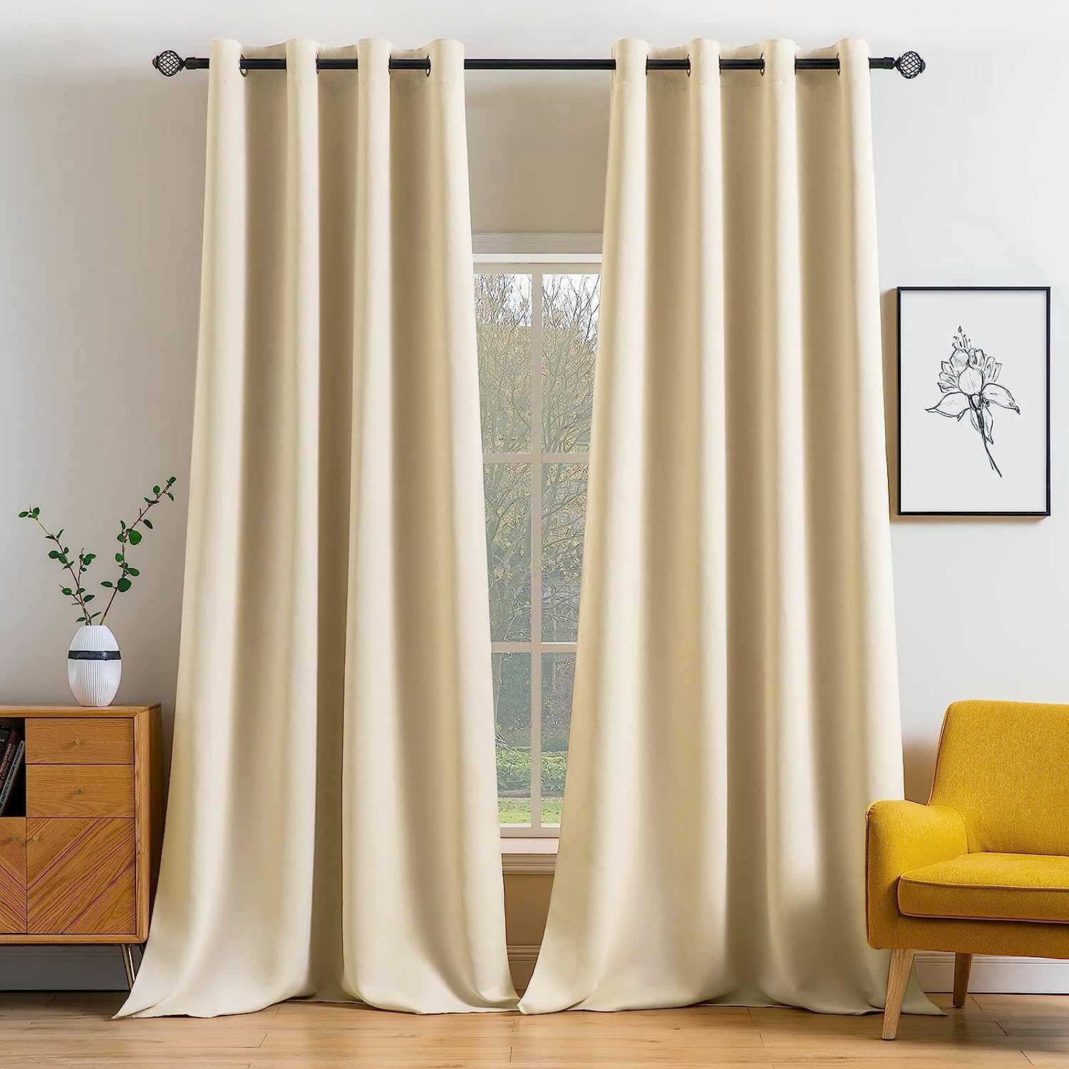 MIULEE Room Darkening Curtains for Light Blocking and Insulation