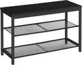 HOOBRO Shoe Bench 3-Tier Shoe Rack - Industrial Entryway Organizer
