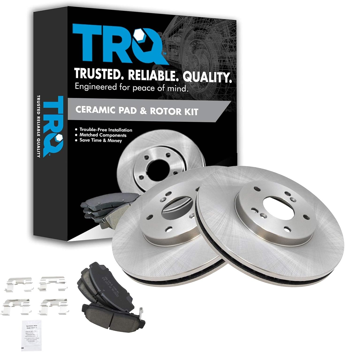 TRQ Front Brake Pad & Rotor Kit for Acura CL TL TSX Accord