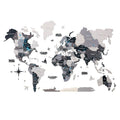 Home Decor 3D World Map Wooden Map of The World - Elegant DIY Wall Art