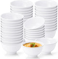 Tioncy 50 Pcs Unbreakable White Bowls Set 10 oz - Durable Dining