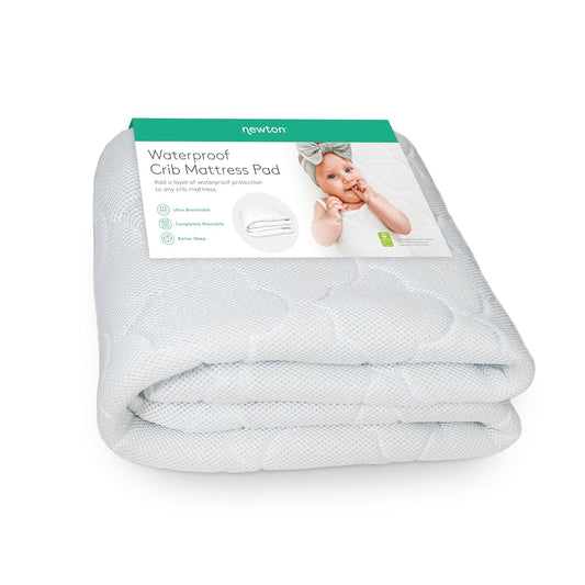 Newton Baby Waterproof Crib Mattress Pad | Breathable Comfort & Secure Fit