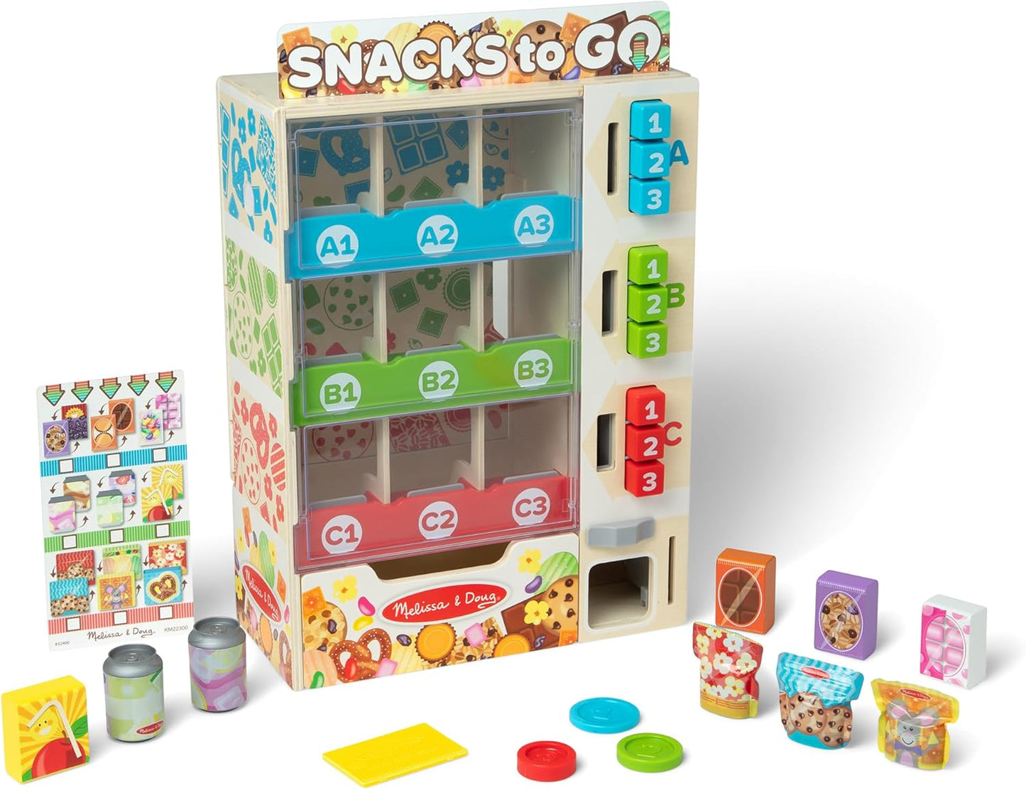 Melissa & Doug Wooden Vending Machine Toy for Interactive Play
