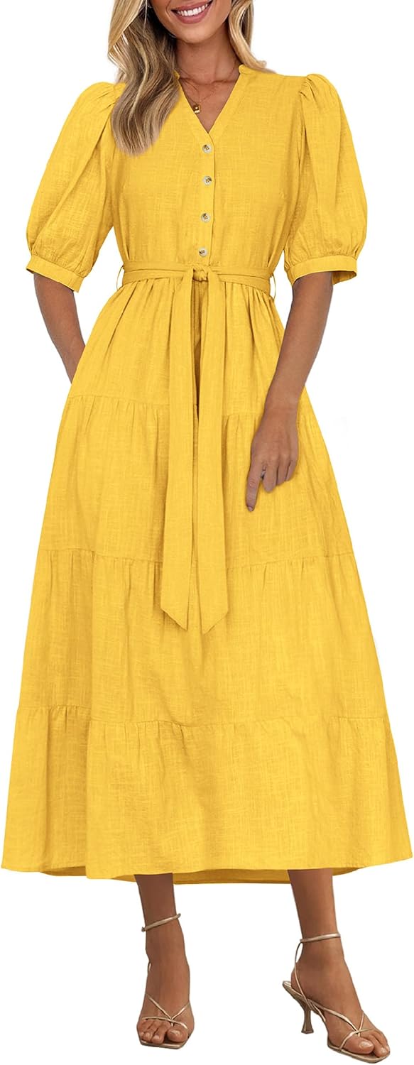 PRETTYGARDEN Summer Dresses for Women 2025 Elegant Classy Style