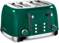 Roter Mond 4 Slice Toaster Retro Stainless Steel - Wide Slots & 6