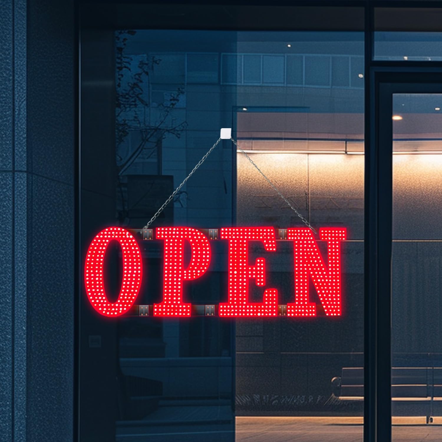 40x14 Large LED Open Sign for Business - Super Bright Design
