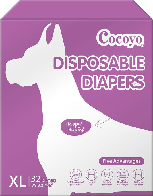 COCOYO X-Large Female Dog Diapers - Super Absorbent & Breathable