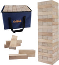 GOTHINK Giant Tumble Tower Game - Large 54pcs Wooden Stacking Set