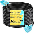 CircleCord 30 Amp 75 Feet RV Extension Cord for Campers