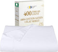 California Design Den Flat White King Flat Sheet - Soft 400 TC