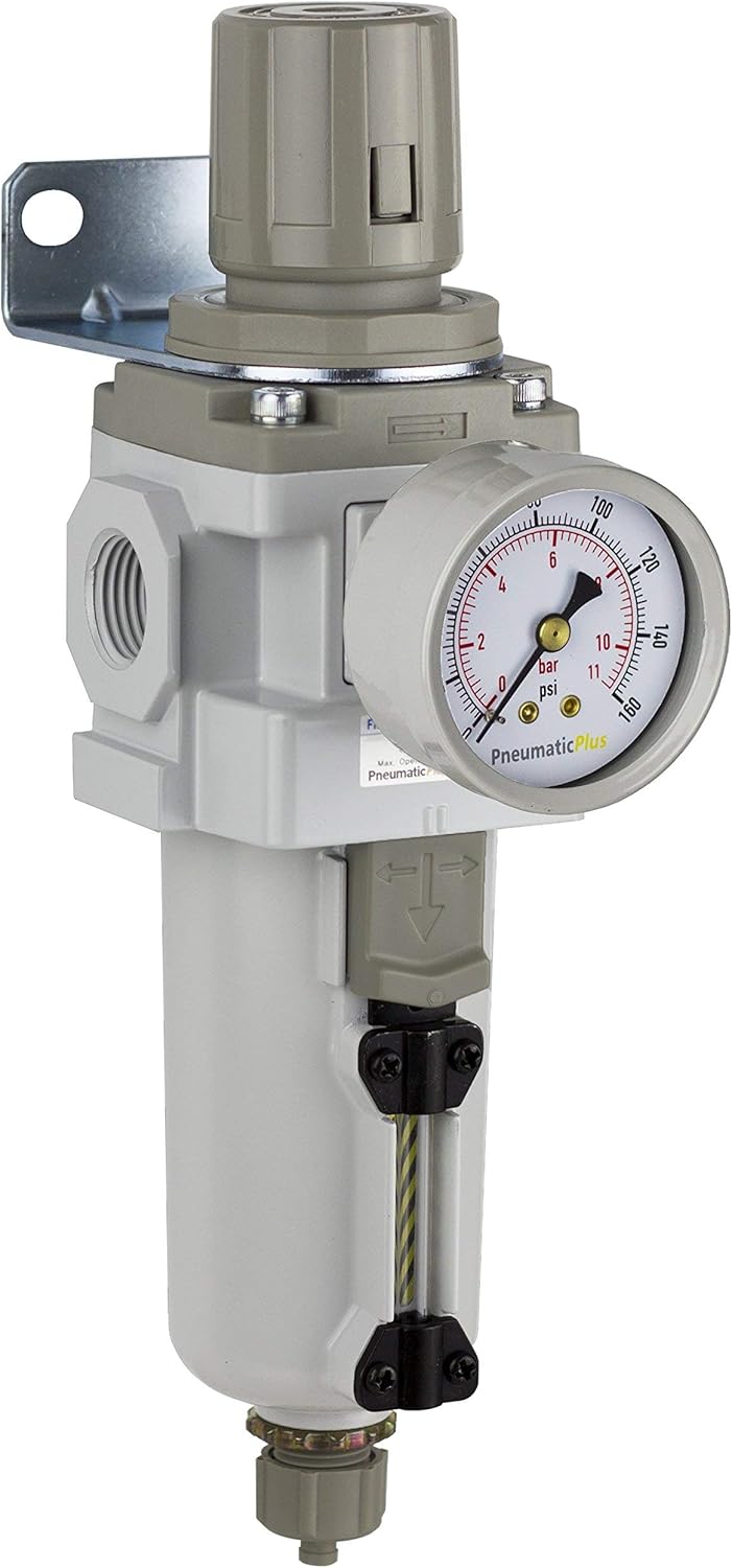 PneumaticPlus SAW400-N04BG-MEP Compressed Air Filter Regulator