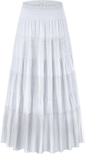 Women's Maxi Skirt High Waisted Pleated with Pockets - Flowy A-Line