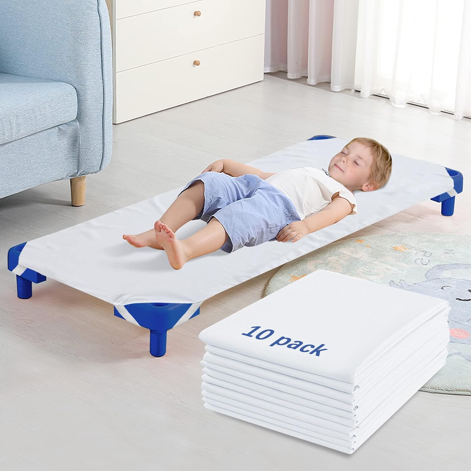 Standard Size Daycare PreSchool Cot Sheets for Naptime Comfort