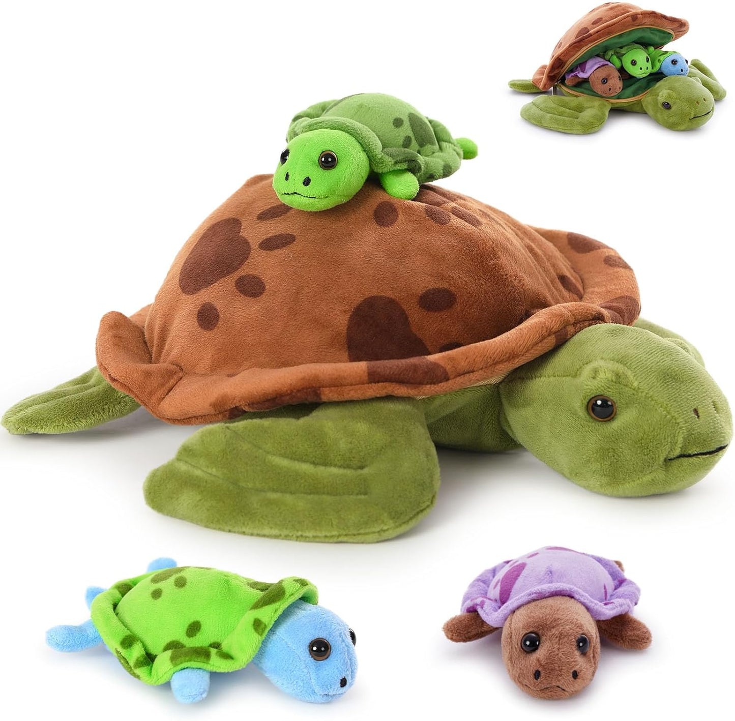 Muiteiur 4 Pcs Sea Turtle Stuffed Animals for Kids