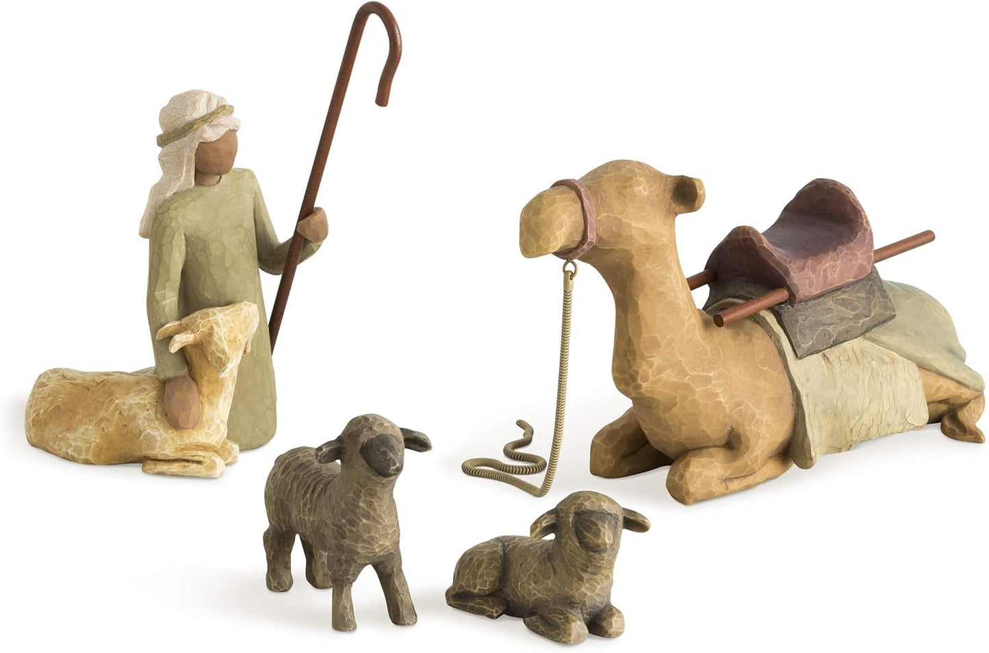 Willow Tree Shepherd and Stable Animals Nativity Set for Holidays