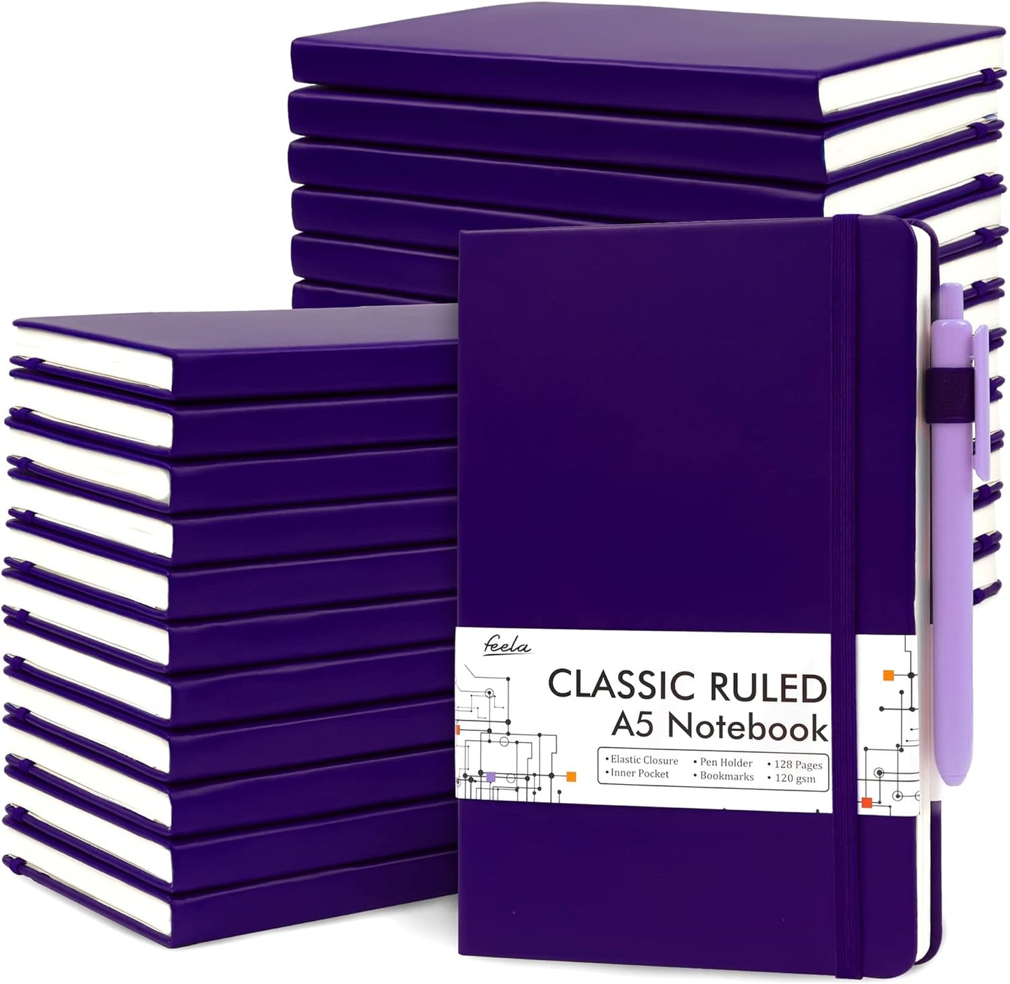 feela 24 Pack Business Journals: Includes 24 Pens!