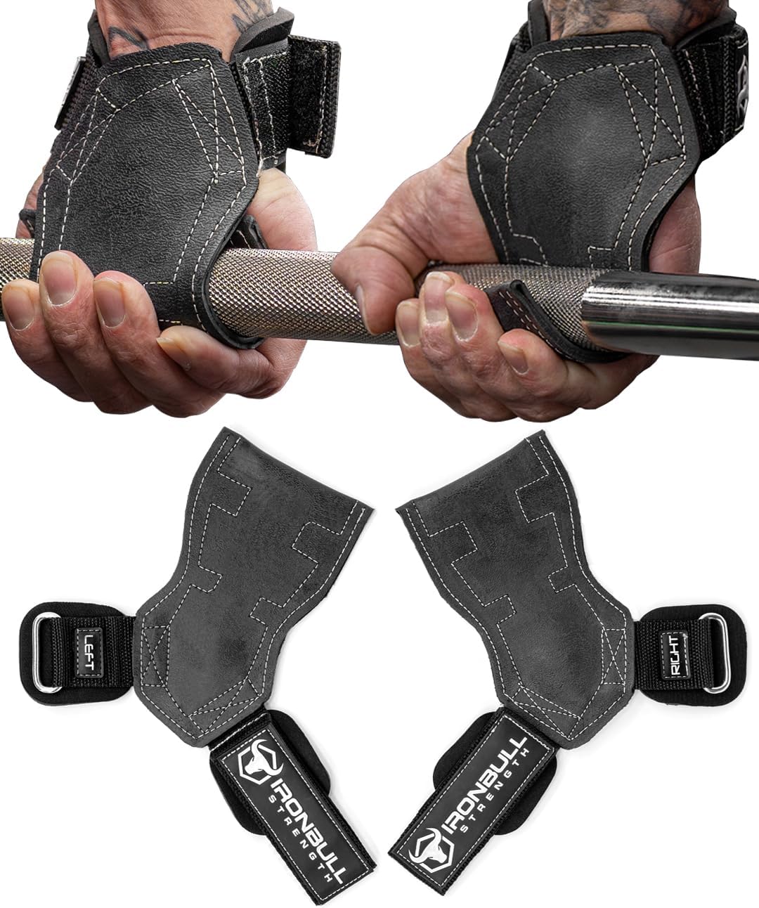 EZ Gripz PRO V2 Lifting Grips for Weightlifting Performance