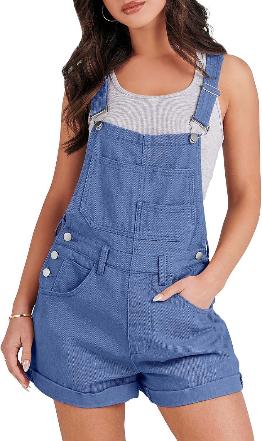 Stylish Women's Denim Shorts Overalls for Casual Summer Wear