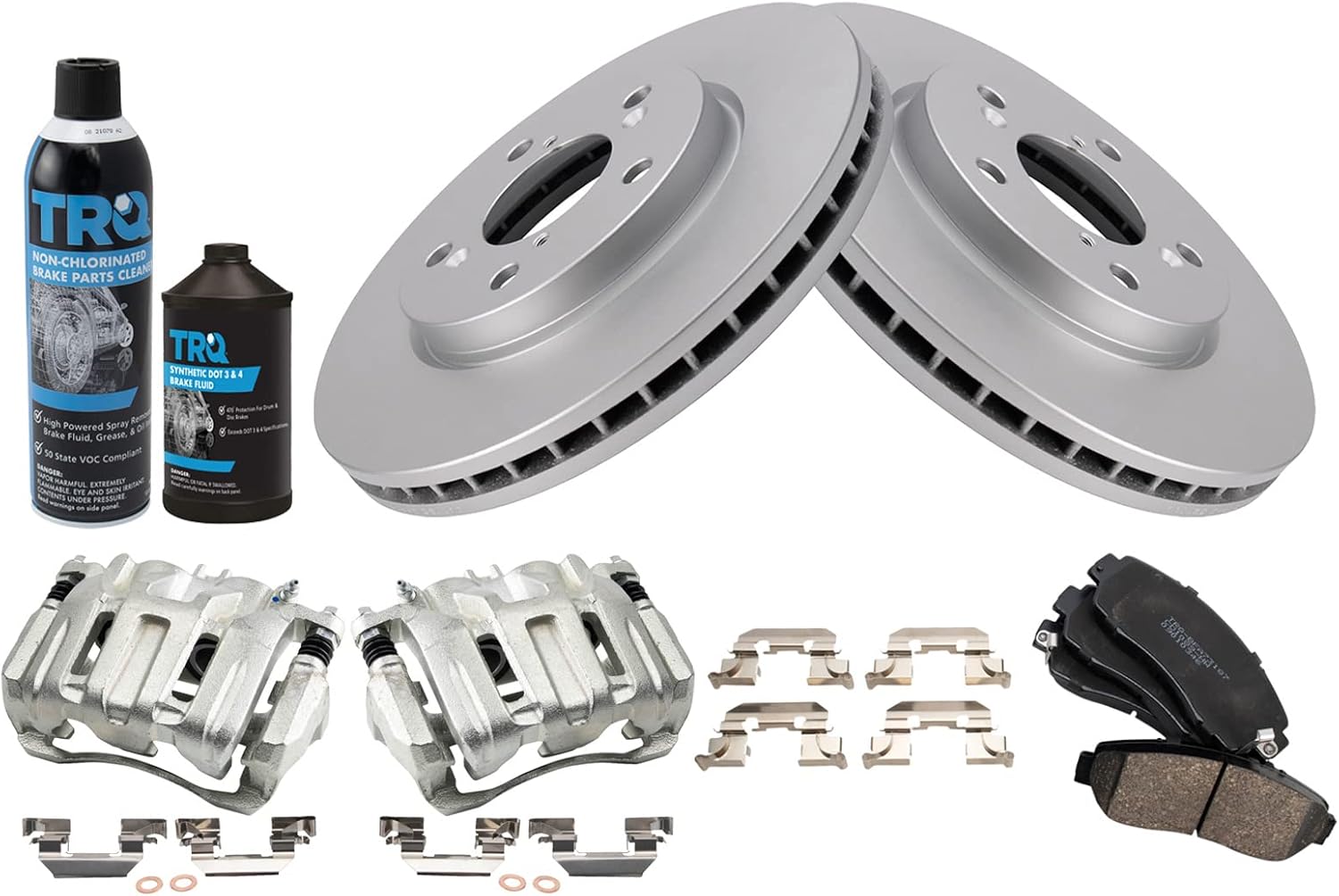 TRQ Front Brake Pad & Rotor Kit for Acura RDX and Honda Accord