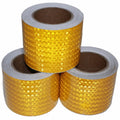 Reflective Yellow Tape 4 in x 68 ft 3 Rolls - High Visibility Safety