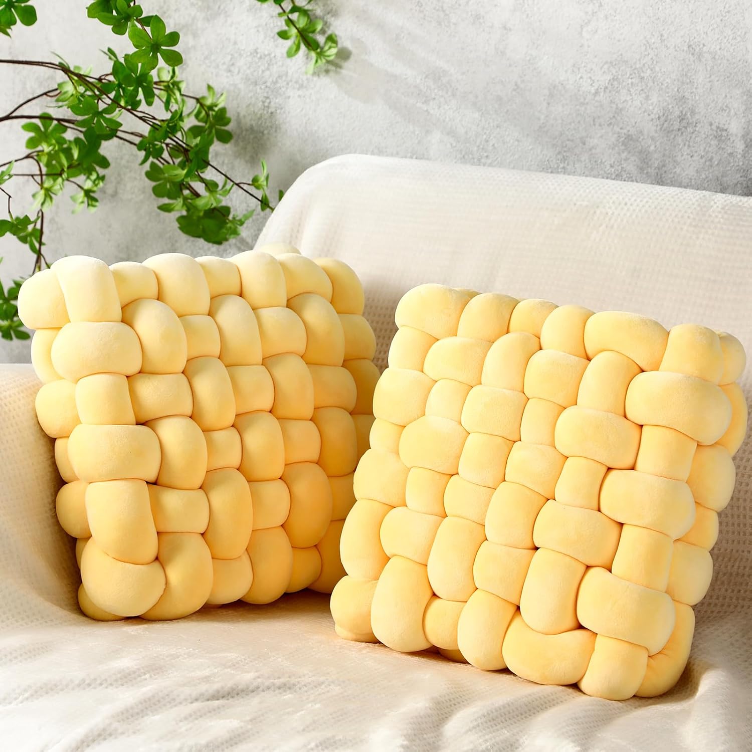 Wenqik Knot Pillows Set of 2 for Stylish Home Decor