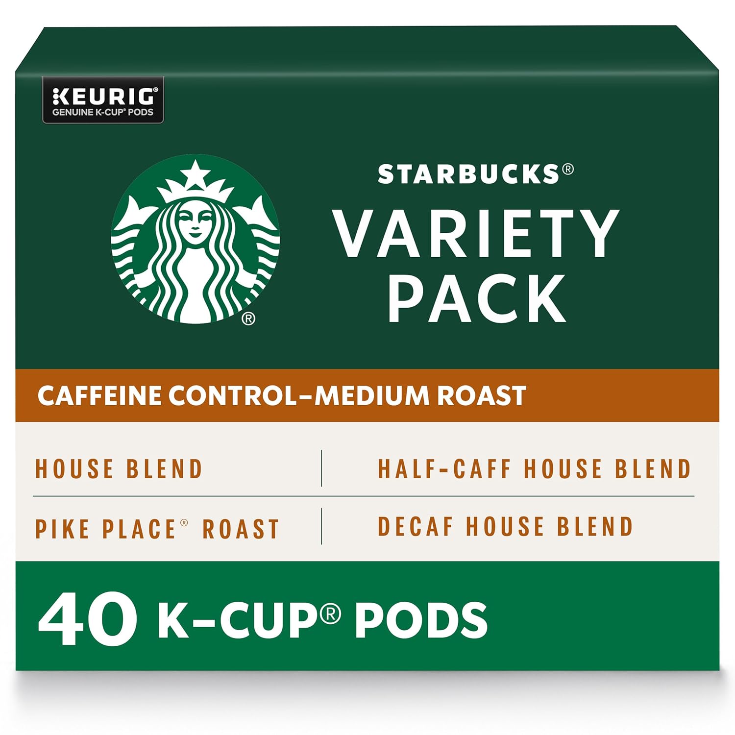 Starbucks Medium Roast Variety Pack 40 Pods