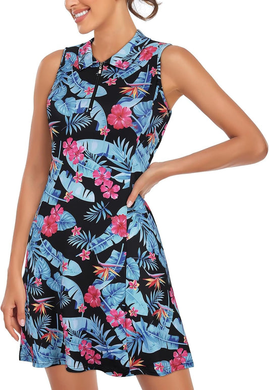 Cucuchy Style Womens Polo Tennis Golf Dresses with Shorts