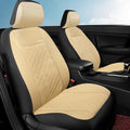 GIANT PANDA Front Car Seat Covers Beige - Durable Leather-Look