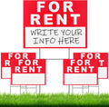 For Rent Yard Signs 18 x 24 in with Stands - Double Sided Rental Signs