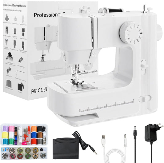 OKYUK Mini Sewing Machine - Easy 2-Speed for Beginners!