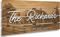 Personalized 3D Rustic Farmhouse Sign - Custom Wood Family Name & Date