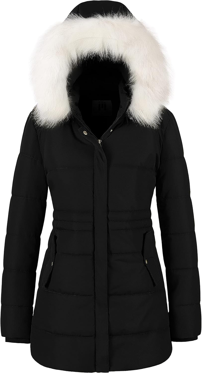 Chrisuno Women's Winter Warm Coats Puffer Jacket Long Parka