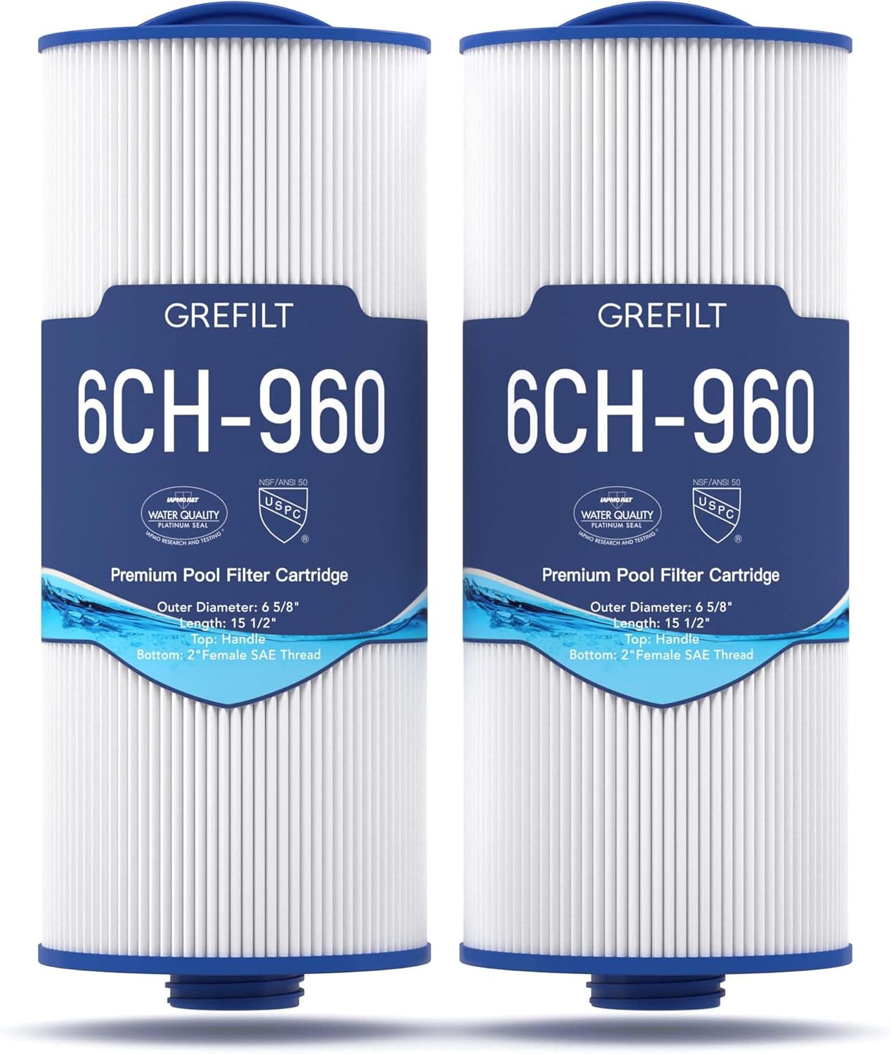 6CH-960 Hot Tub Filter for J-300, J400, 60 sq.ft. 2-Pack