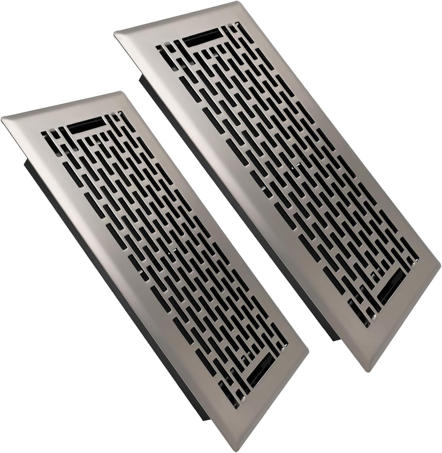 2 Pack Heavy Duty 4x10 Steel Floor Registers for Home Decor