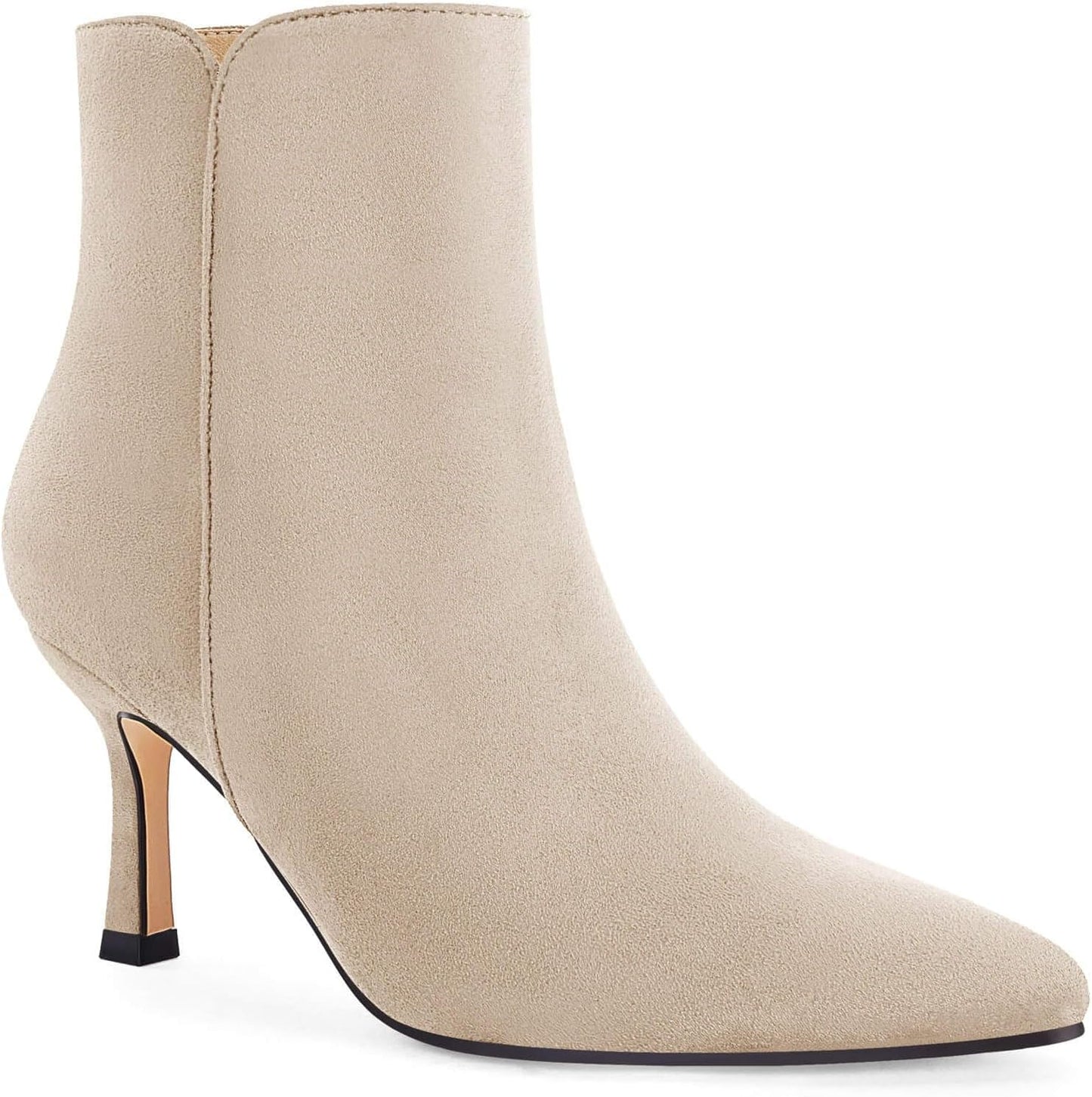 Coutgo Women's Kitten Heel Booties for Stylish Comfort
