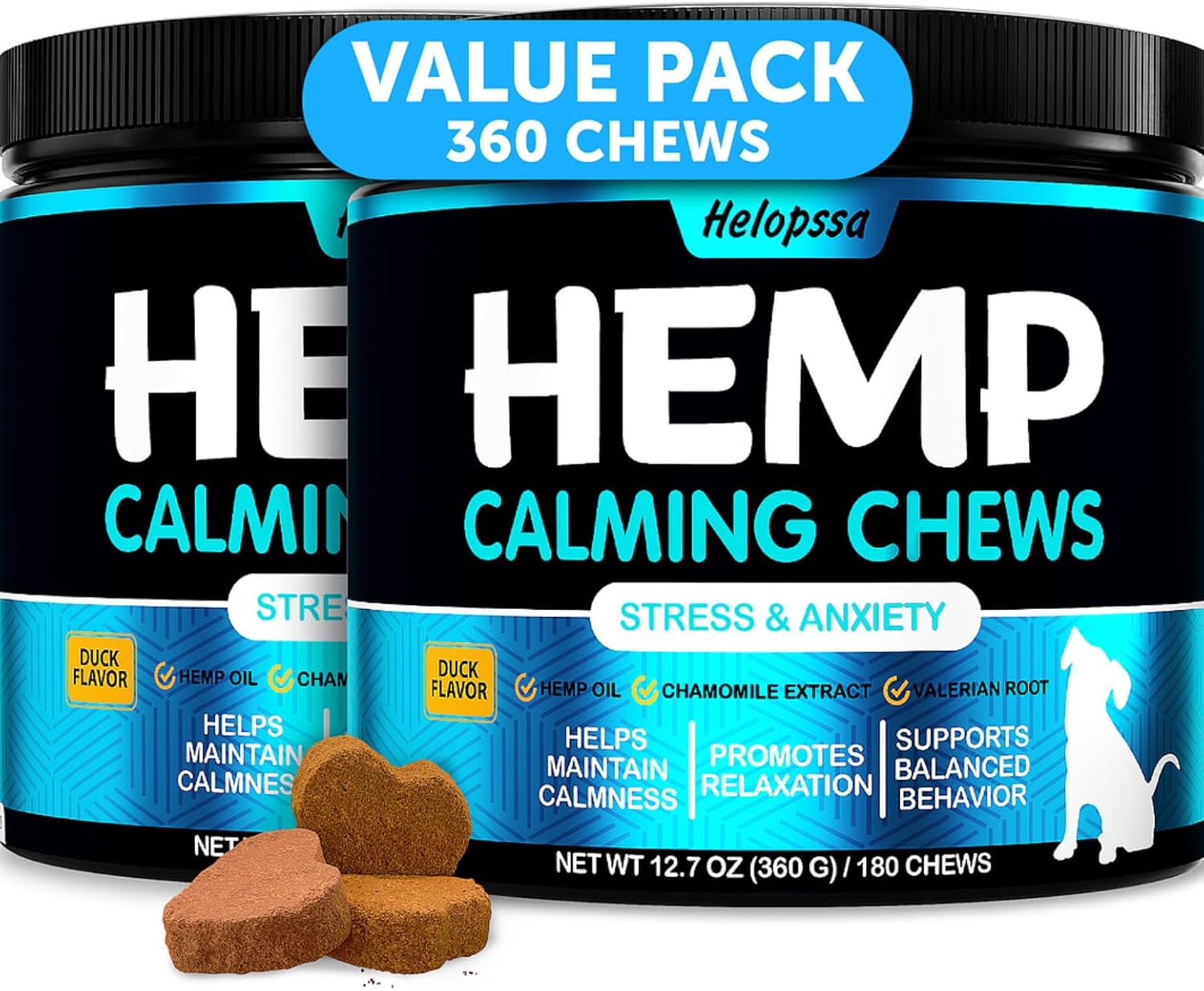 Hemp Calming Chews for Dogs - Natural Stress Relief Treats