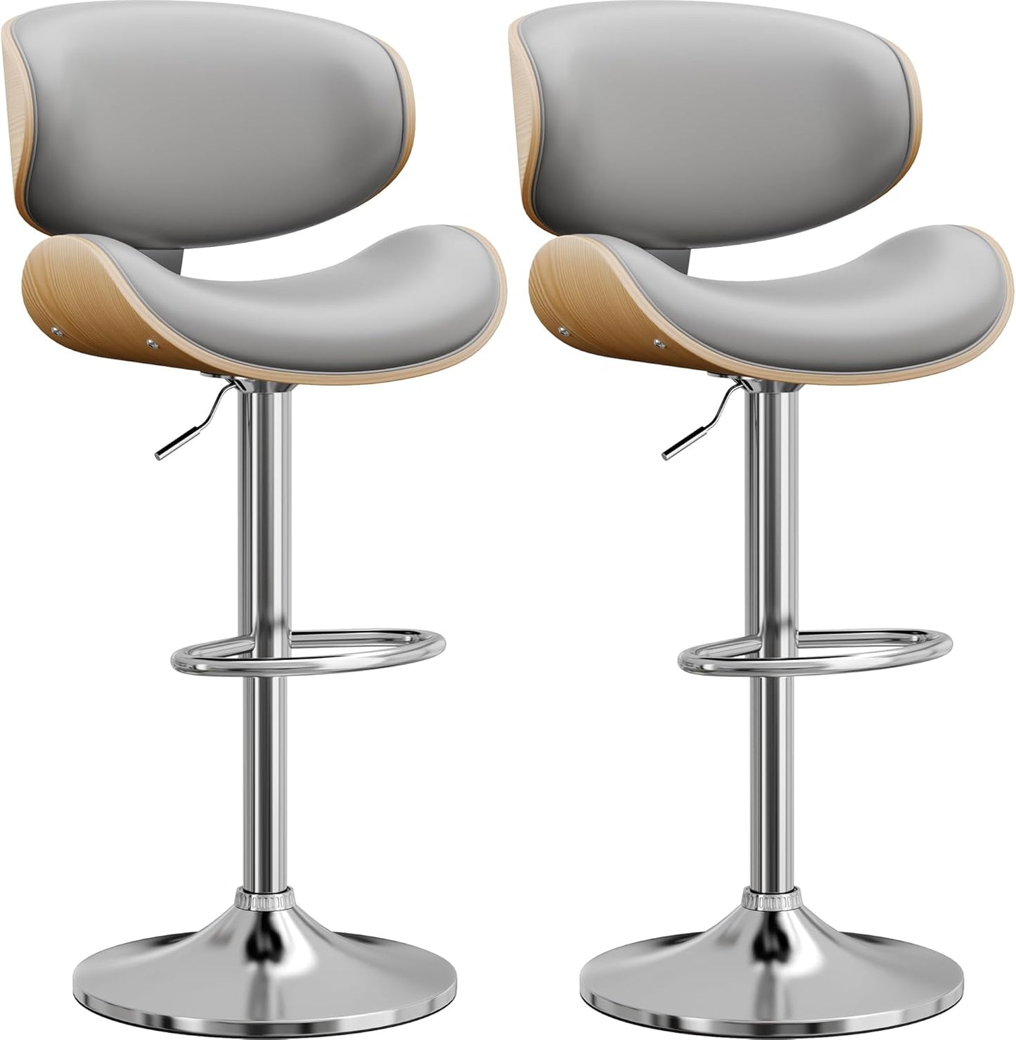 YaFiti Bar Stools Set of 2, Adjustable Swivel Chairs