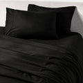 PeachSkinSheets Midnight Black Split Head King Sheet Set - Cooling
