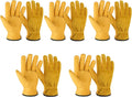 OZERO Leather Work Gloves Cowhide Garden Gloves - Durable Protection